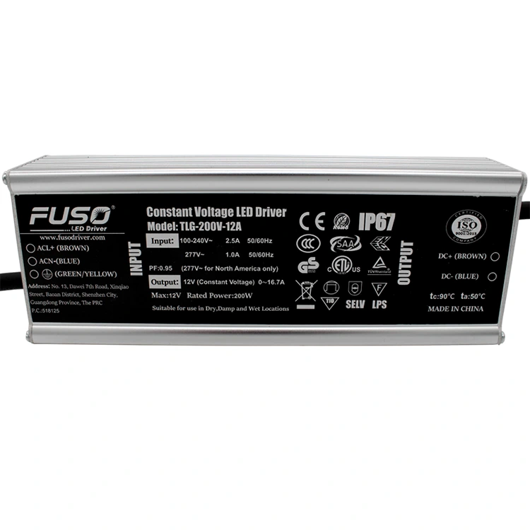 High Pf 24v 200w Constant Voltage Led Power Supply