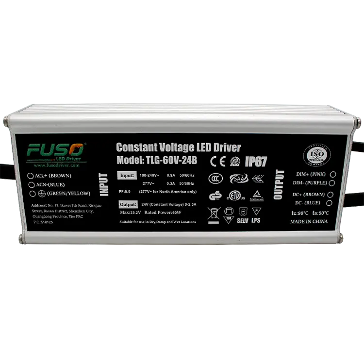 High PF 24V 60w Constant Voltage Led Driver