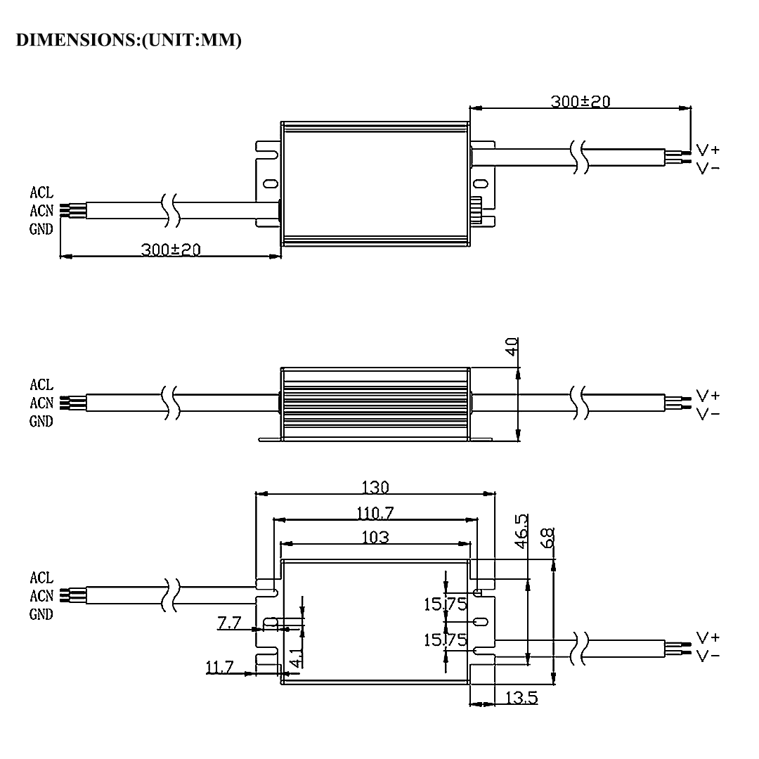 SLG-100C Dimenison